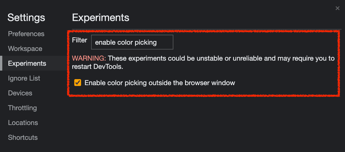 Picking color outside of browser