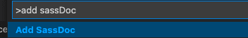 vscode Add SassDoc 명령어