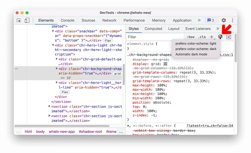 New shortcuts to emulate light and dark themes 1
